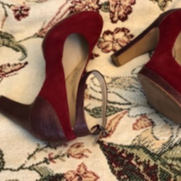 Suede and Leather Heels by Franco Sarto - Picture 5 of 8